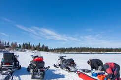 Snowmobile Circuit in the Taiga