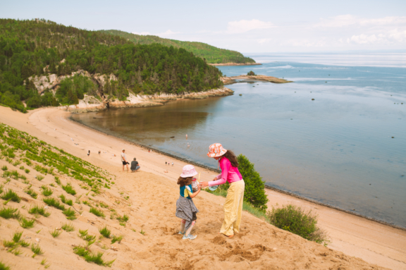 Dunes de Tadoussac plage enfant famille